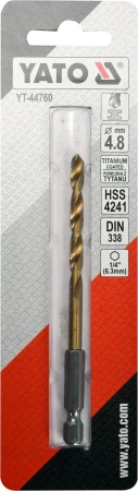 Yato Titan 1/4" 4,8 mm vrták na kov
