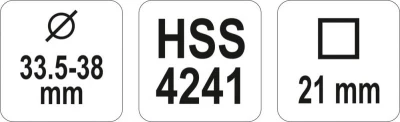 Yato Výstružník nastavitelný HSS 33,5-38 mm2, délka 310 mm