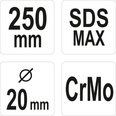 Yato Zatloukač pro elektrikáře 250 mm SDS-MAX