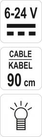Yato Zkoušečka napětí 6-24V kabel 90cm