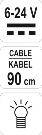 Yato Zkoušečka napětí 6-24V kabel 90cm