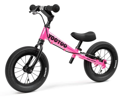 Yedoo Yootoo Alu - Růžové dětské odrážedlo + reflexní sada