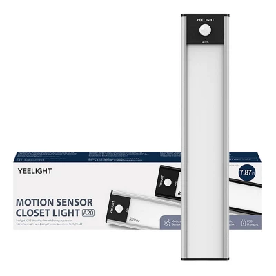Yeelight Closet Light stříbrné 20 cm 2700K noční světlo se senzorem pohybu