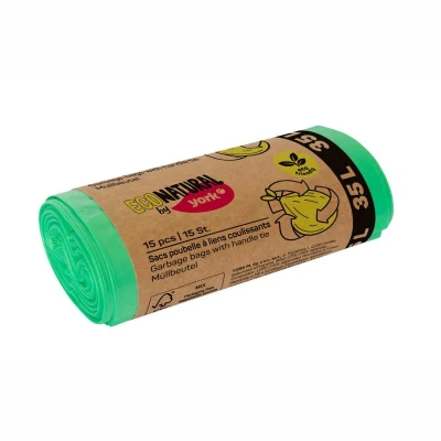 YORK Pytle na odpadky ECO s uchy 35l (15ks) 50x60cm ZE 19,5μm YORK Pytle na odpadky ECO s uchy 35l (15ks) 50x60cm ZE 19,5μm