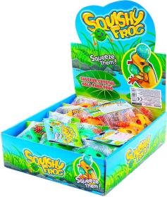 Žába míček antistresový 5,5cm měkký mačkací s kuličkami 2 barvy