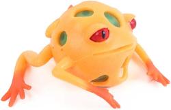 Žába míček antistresový 5,5cm měkký mačkací s kuličkami 2 barvy