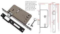 Zámek vratový 90 L klíč 2kl.