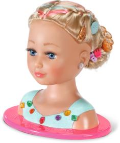 Zapf Creation ZAPF BABY BORN Česací hlava blond starší sestřička set s kadeřnickými doplňky