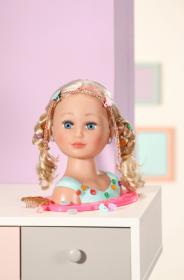 Zapf Creation ZAPF BABY BORN Česací hlava blond starší sestřička set s kadeřnickými doplňky