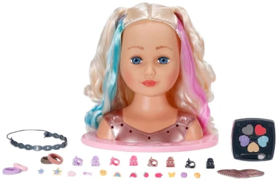 Zapf Creation ZAPF BABY BORN Česací hlava duhová blondýnka stylingový set s doplňky