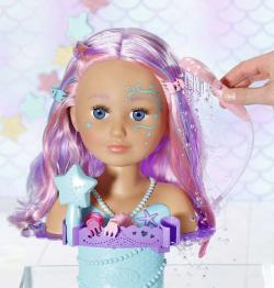 Zapf Creation ZAPF BABY BORN Hlava česací Starší sestřička Mořská víla s funkční sprchou