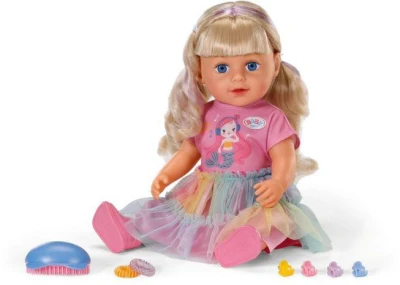 Zapf Creation ZAPF BABY BORN Panenka Carla 43cm set s kadeřnickými doplňky