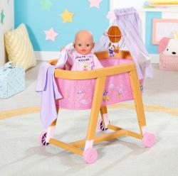 Zapf Creation ZAPF BABY BORN Postýlka s nebesy na kolečkách pro panenku miminko