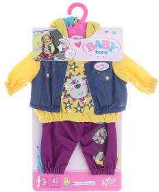 Zapf Creation ZAPF BABY BORN Tepláková souprava oblečení pro panenku miminko s věšákem