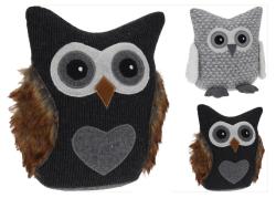 Zarážka dveřní SOVA 23x15cm, 1kg, polyester/závaží, mix dekorů Zarážka dveřní SOVA 23x15cm, 1kg, polyester/závaží, mix dekorů