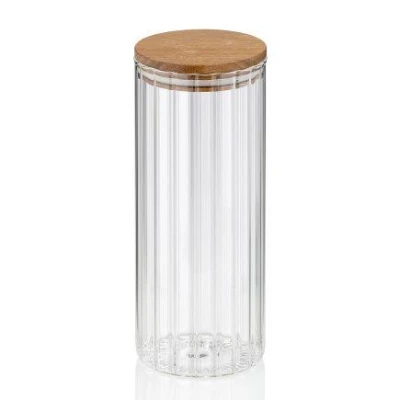 KELA Zásobní dóza Dorothea sklo transparentní 22,5 cm 9,0 cm 1,1 l