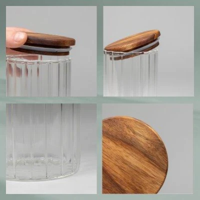 KELA Zásobní dóza Dorothea sklo transparentní 22,5 cm 9,0 cm 1,1 l