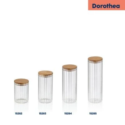 KELA Zásobní dóza Dorothea sklo transparentní 22,5 cm 9,0 cm 1,1 l