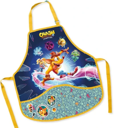 Argus Zástěra dětská Crash Bandicoot 50x55cm na výtvarnou výchovu Argus Zástěra dětská Crash Bandicoot 50x55cm na výtvarnou výchovu