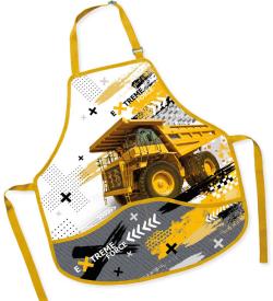 Zástěra dětská Nákladní auto 50x55cm na výtvarnou výchovu Zástěra dětská Nákladní auto 50x55cm na výtvarnou výchovu