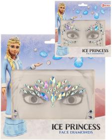 Zdobení na obličej diamantové nalepovací kamínky ledová princezna 2 druhy
