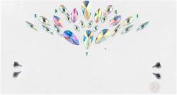 Zdobení na obličej diamantové nalepovací kamínky ledová princezna 2 druhy