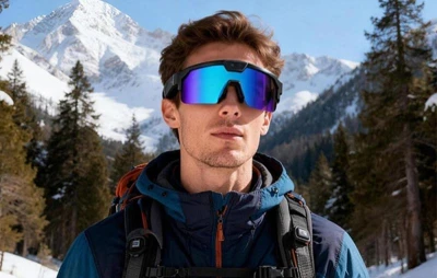 Zeblaze Q01 AI modré sportovní sluneční brýle