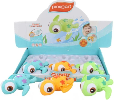 Želvička baby plavající do vany natahovací 12cm do vody 3 barvy plast