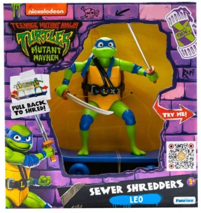 Želvy Ninja Sewer Shredders akční figurka na skateboardu zpětný chod 4 druhy