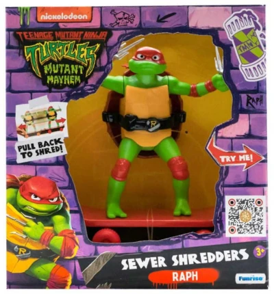 Želvy Ninja Sewer Shredders akční figurka na skateboardu zpětný chod 4 druhy