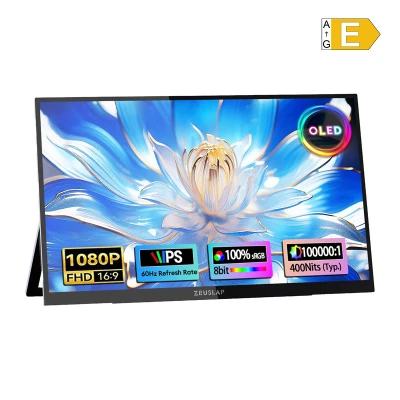 ZEUSLAP OL133ED černý 13,3" přenosný dotykový monitor