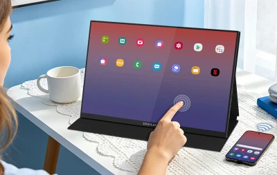 ZEUSLAP P16BT černý 16palcový dotykový přenosný monitor