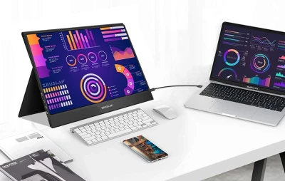 ZEUSLAP Z15ST černý 15,6" dotykový přenosný monitor