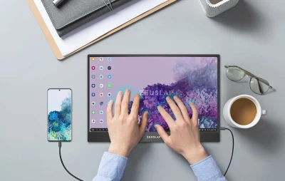 ZEUSLAP Z15ST černý 15,6" dotykový přenosný monitor