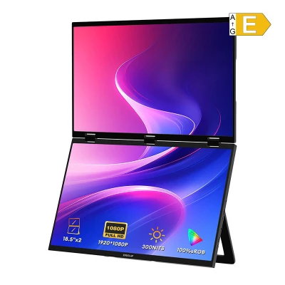 ZEUSLAP Z18W černý přenosný dvojitý 18,5" monitor
