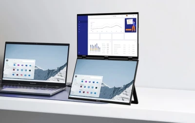 ZEUSLAP Z18W černý přenosný dvojitý 18,5" monitor