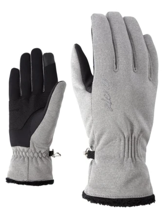 Ziener Ibrana-Z Touch-113047-752-Grey melange dámské zimní rukavice