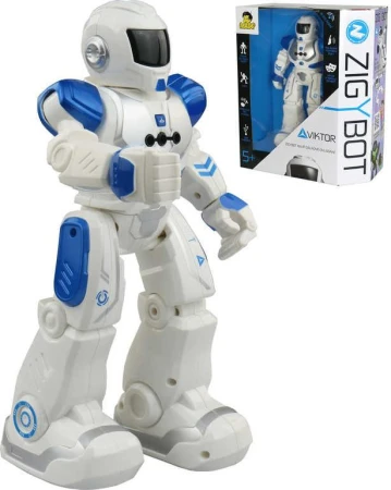 Zigybot VIKTOR IR Interaktivní robot ovládání pohybem ruky na baterie Modrý Světlo Zvuk Zigybot VIKTOR IR Interaktivní robot ovládání pohybem ruky na baterie Modrý Světlo Zvuk