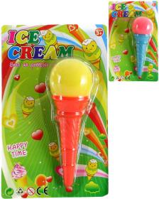 Zmrzlina vystřelovací set kornout + soft balonek pěnový různé barvy plast Zmrzlina vystřelovací set kornout + soft balonek pěnový různé barvy plast