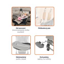 Zopa Detská stolička Monti 2 Diamond Grey