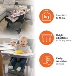 Zopa Detská stolička Monti 2 Diamond Grey