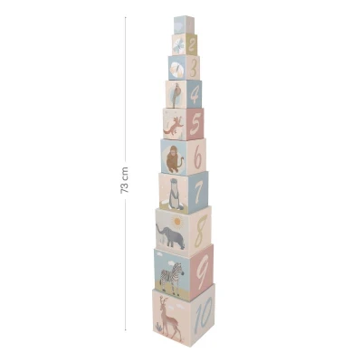 Zopa Dětské stohovací kostky kartonové 10 ks