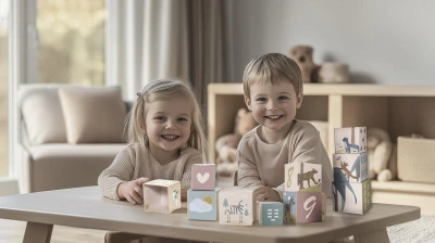 Zopa Dětské stohovací kostky kartonové 10 ks