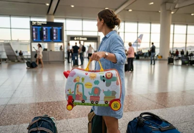 Zopa Dětský kufřík na kolečkách PackRide Dino