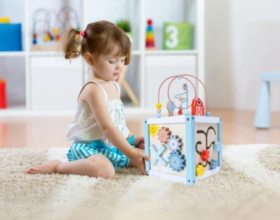 Zopa Dřevěná aktivity kostka 20 cm