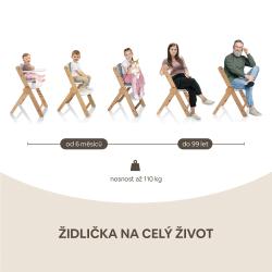 Zopa Dřevěná jídelní židlička Clipp Clapp Black