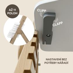 Zopa Dřevěná jídelní židlička Clipp Clapp Black