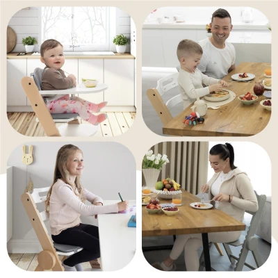 Zopa Dřevěná jídelní židlička Clipp & Clapp Černá
