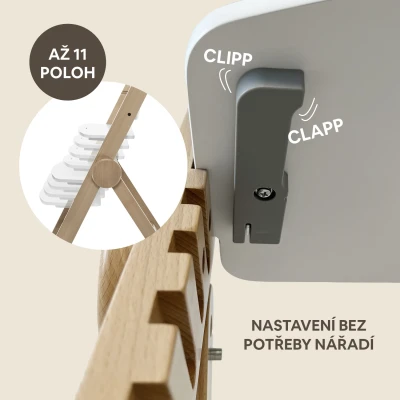 Zopa Dřevěná jídelní židlička Clipp & Clapp Nature