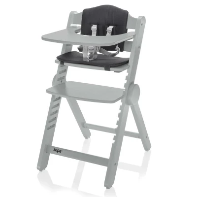 Zopa Dřevěná jídelní židlička Clipp Clapp Grey Zopa Dřevěná jídelní židlička Clipp Clapp Grey